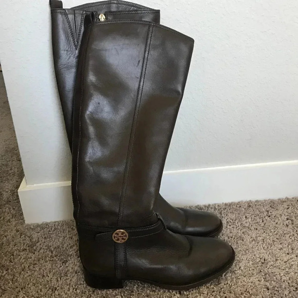 Tory Burch Brown Bristol Riding Boots - Picture 2 of 7